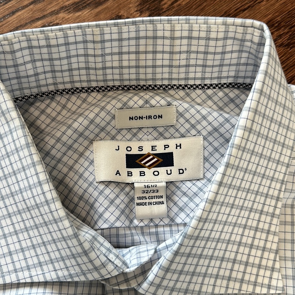 Joseph Abboud mens dress shirt 16 1/2 32-33 100% cotton
